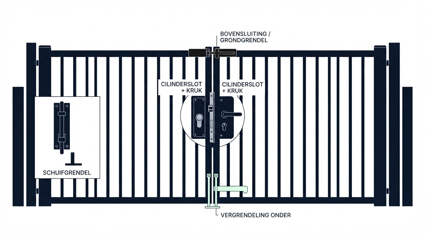 Welk slot en welke sluiting kiest u voor een dubbele poort?