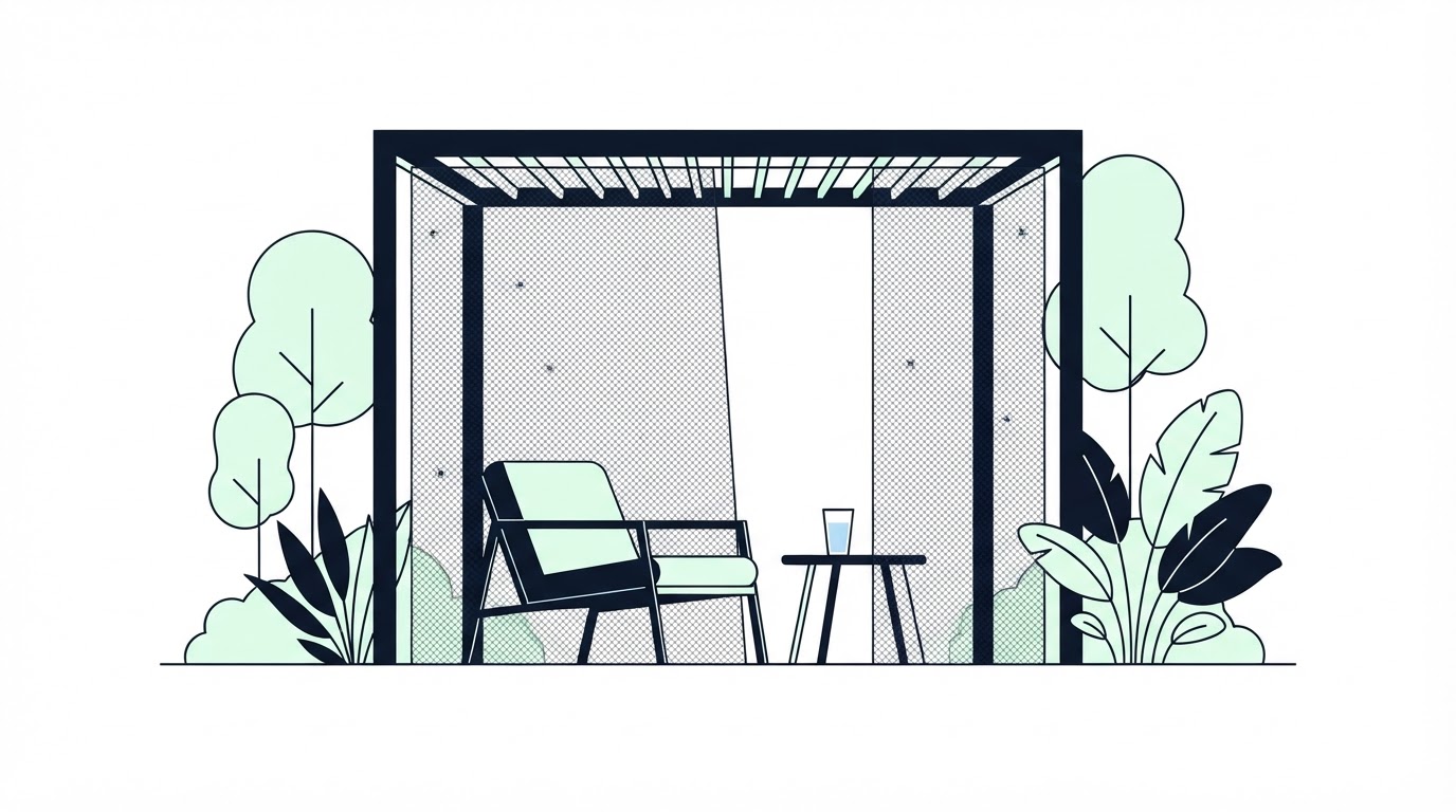 Meer privacy in de tuin combineren met frisse lucht zonder insecten