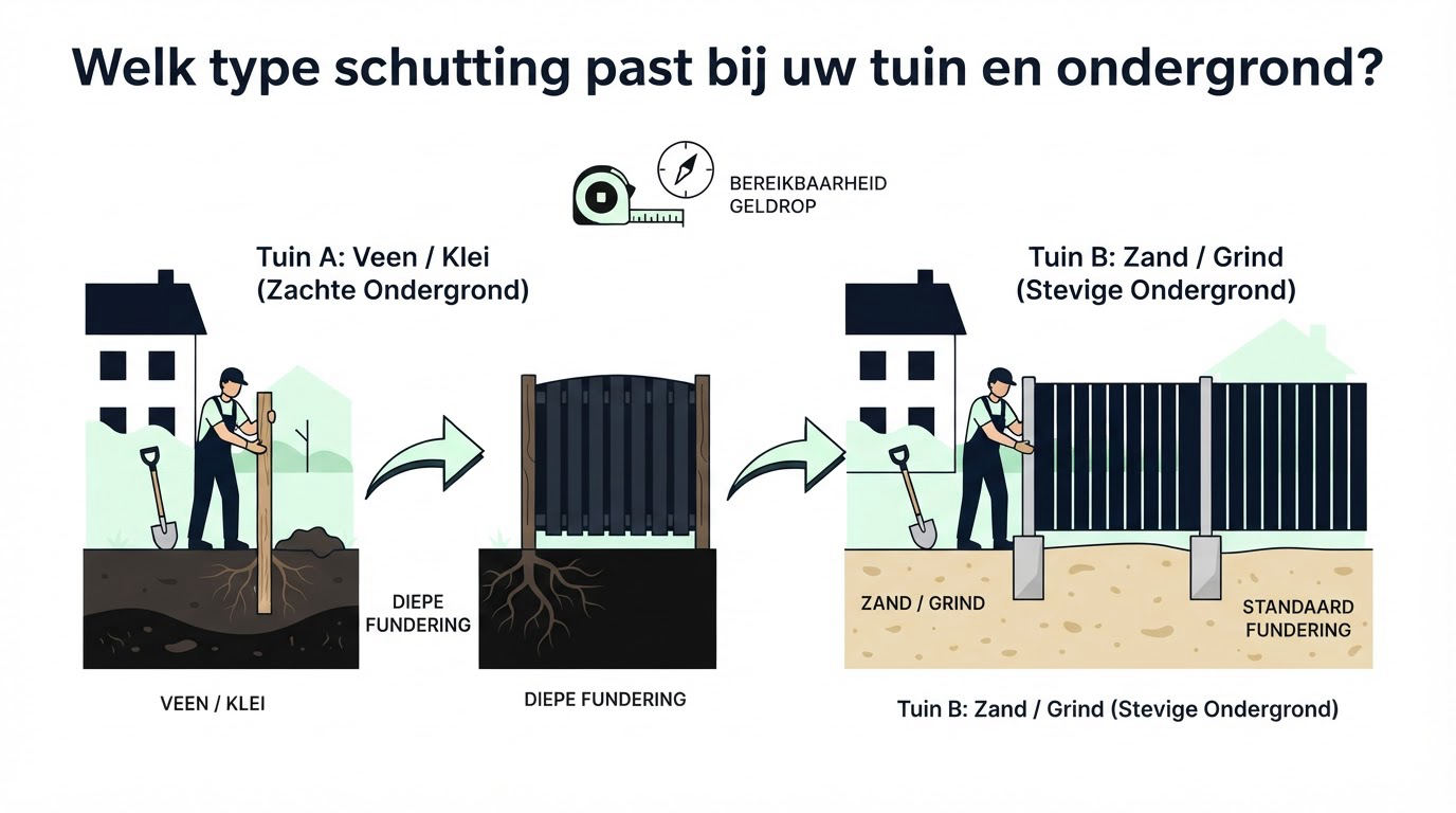 Welk type schutting past bij uw tuin en ondergrond?