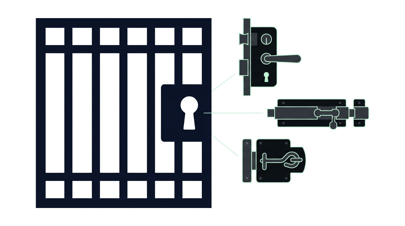 Welk slot past op een tuinpoort op maat?