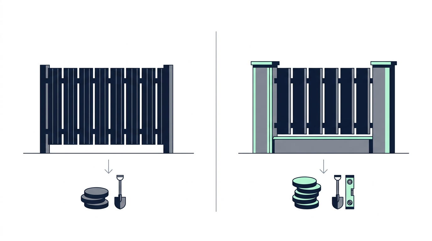 Wat kosten een houten en hout-beton schutting inclusief plaatsing?